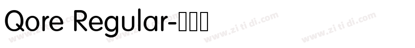 Qore Regular字体转换
